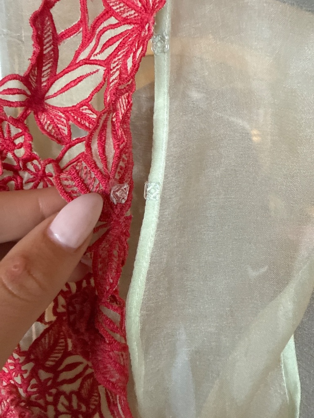 Vintage sheer mint silk sleeveless top by Jill Stuart - Picture 3 of 5